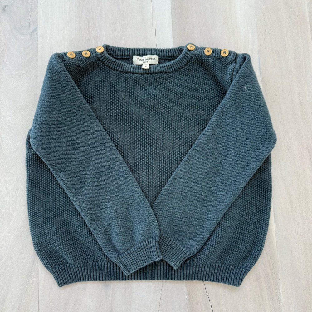 Petite Lucette Sweater with Button Accents